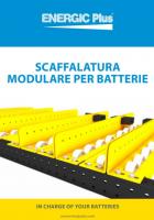 Scaffalatura modulare per batterie